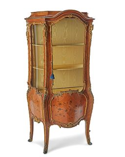 A French Louis XV-style vitrine cabinet