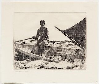 Frank W. Benson (1862-1951) Dory Fisherman
