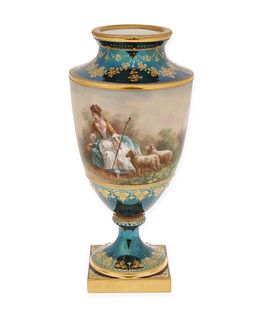 A Royal Vienna porcelain portrait urn