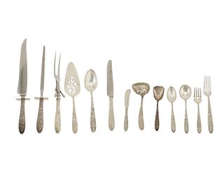 A Manchester "Southern Rose" sterling silver flatware service