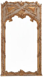 A French carved giltwood wall mirror