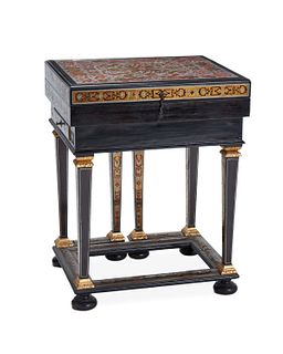 A French inlaid flip-top game table
