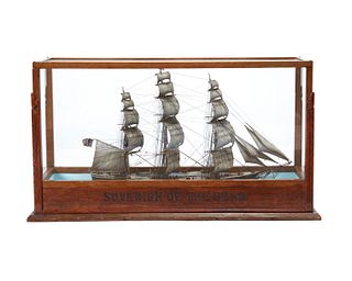 A ship's model of the "Sovereign of the Seas NY"
