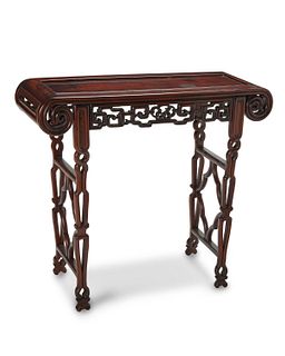 A Chinese carved wood altar table