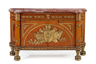 A French Louis XVI-style parquetry buffet