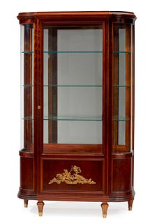 A French Empire-style vitrine cabinet