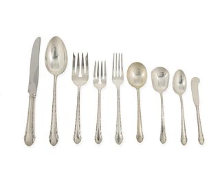 An Alvin "Chased Romantique" sterling silver flatware service