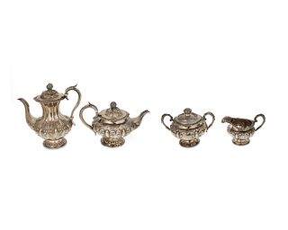 A Victorian sterling silver tea and coffee service