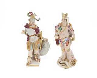 Two Meissen porcelain figures