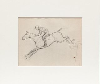 Paul Desmond Brown (1893-1958) Three Equestrian Pencil Drawings