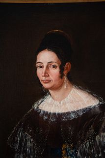 Lady portrait, 19th century Spanish school