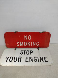 Aluminum SS No Smoking Stop Engine