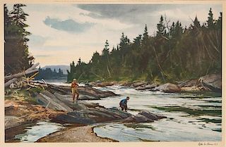 Ogden M. Pleissner (1905-1983) Grand River - Upper Malbaie