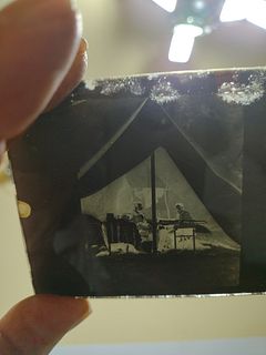 Abe Lincoln & Gen. Mc Crlellan glass negative
