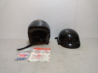 DOT Shoei & Fuel motorcycle helmets both like new