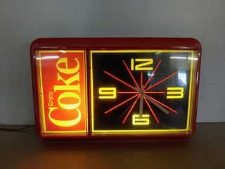 Coca-Cola lighted ad clock