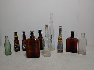 Raised glass, 3 stooges & collectable bottles