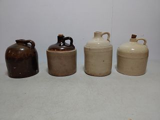 4 Stoneware 1gal jugs