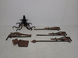 Cast iron decor drying hangers & buggy step