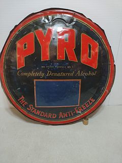 1920s pyro advertising, drum cover.