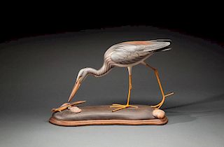 Tri-Color Heron with Newt by William Gibian (b. 1946)