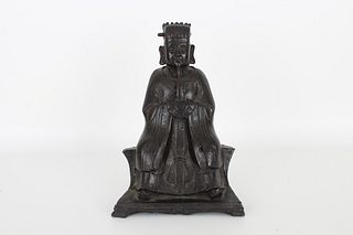 Early Antique Bronze Chinese Scholar Figure