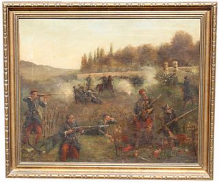19th C. Painting of the Franco-Prussian War