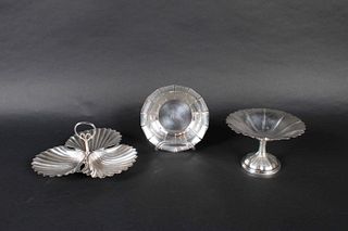 Sterling Silver Three Part Shell Form Server
