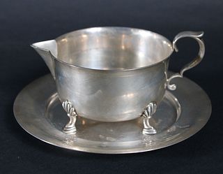 Sterling Silver Sauceboat and Underplate
