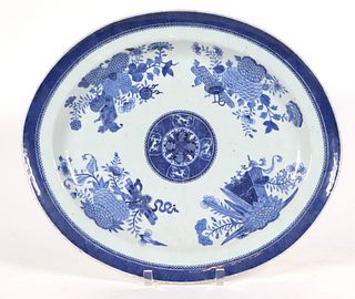 Nanking Chinese Export Porcelain Oval Platter