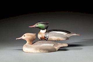 Red-Breasted Merganser Pair by Joseph West (1907-1986) and James West (1937-2000) by