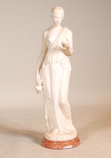 Carved Marble Figure of Hebe