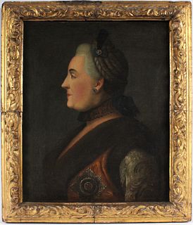 Oil on Canvas, Portrait of Elegant Lady 