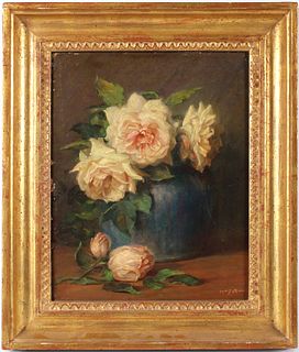 William Jacob Baer, 'Still Life with Roses'