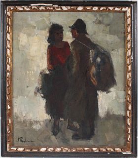 Jan Rijlaarsdam, Oil on Canvas, Two Figures