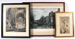 Two Prints, Bernard Buffett and Modigliani