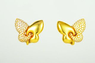 Bulgari Diamond Butterfly Earrings