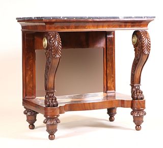 Marble Top Pier Table, Attrib. Anthony Quervelle