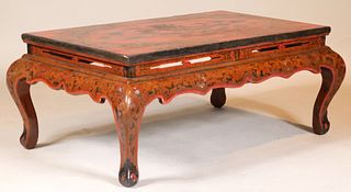 Chinese Red Coromandel Low Table