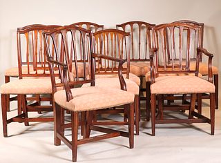 Assembled Set of Eleven Federal Dining Chairs
