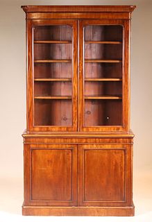 Victorian Mahogany Bookcase Cabinet