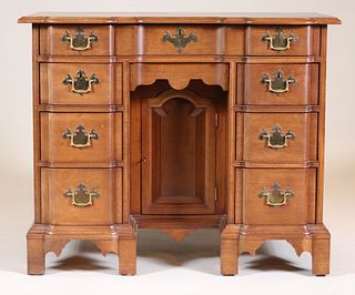 Chippendale Style Block Front Kneehole Desk