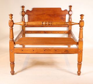 Two Similar Federal Cherrywood Bedsteads