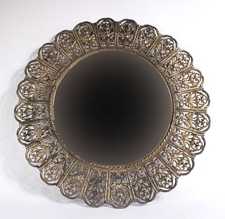 White Metal Circular Mirror