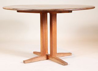 Contemporary Cherrywood Circular Dining Table