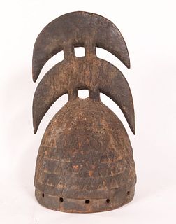 African Carved Wood Headdress 