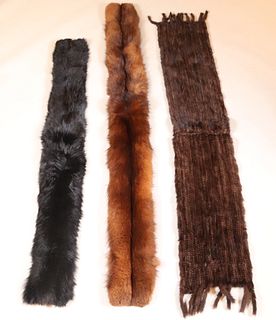 Three Fur Scarves