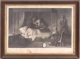 T Doney, Lithograph, 'Last Moments of Washington'