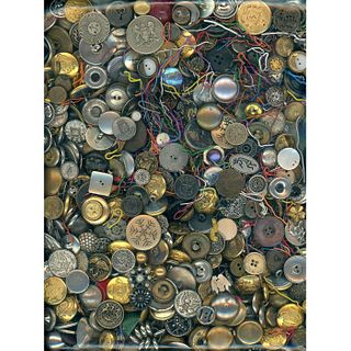 A  LARGE BAG LOT OF METAL BUTTONS