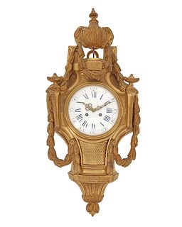 A French Louis XVI-style cartel wall clock